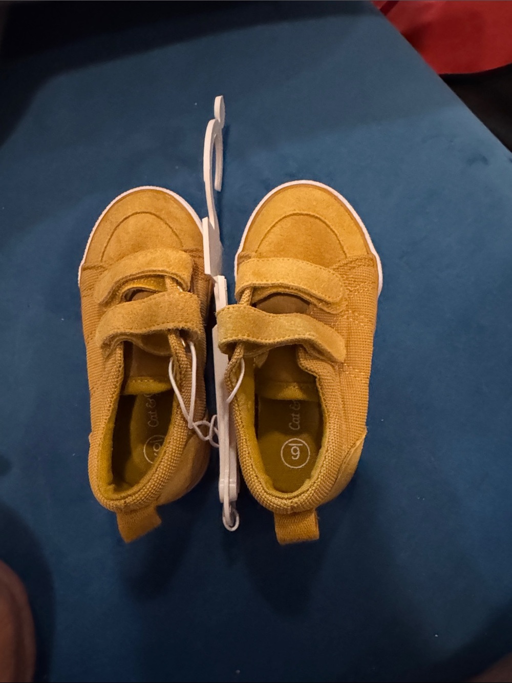 Cat & Jack Mustard Yellow Velcro Kids Sneakers